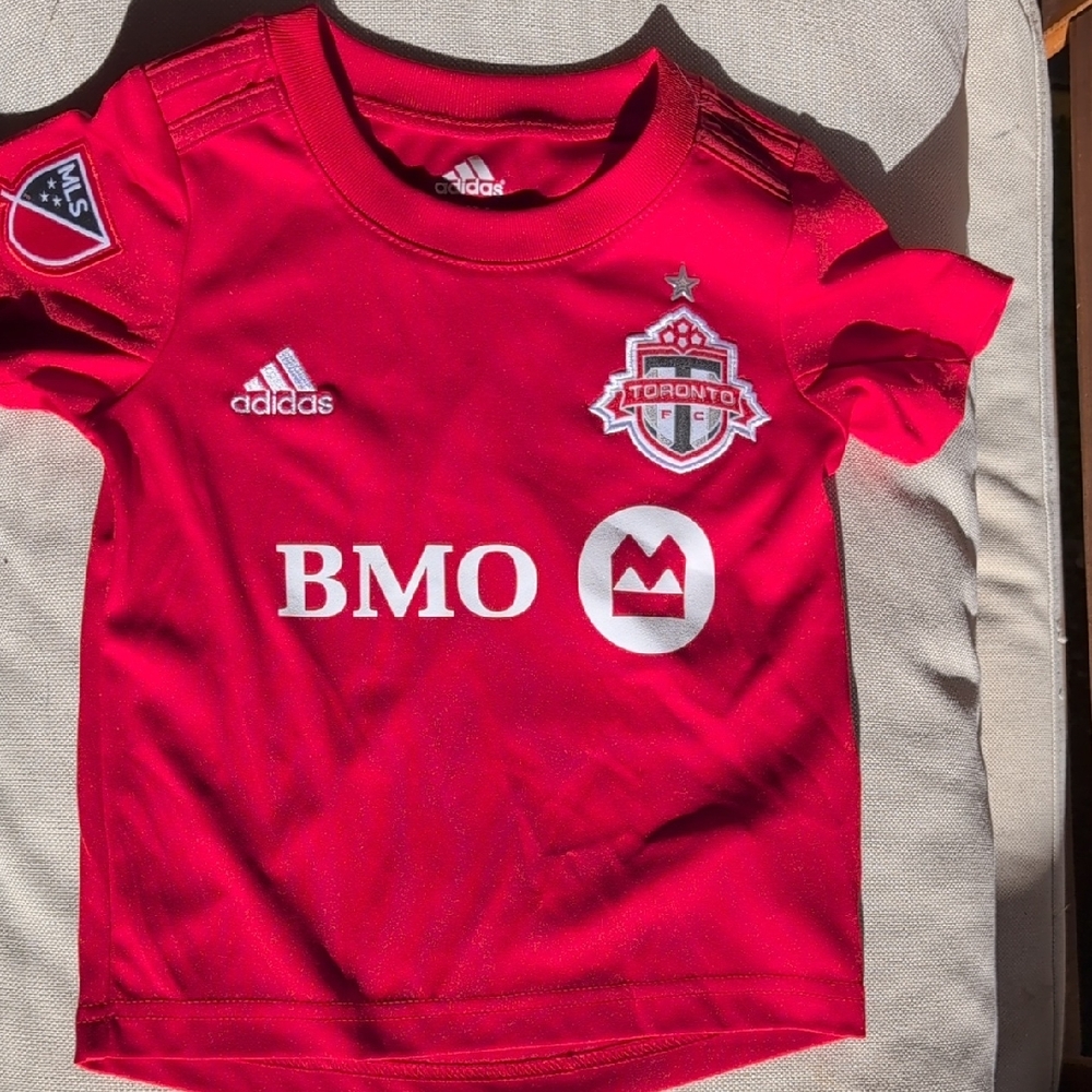 Adidas Red Soccer Jersey with Team Crest